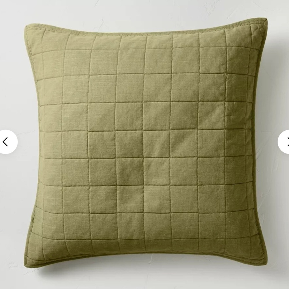 Casaluna Moss Green Euro Quilted Pillow Sham
